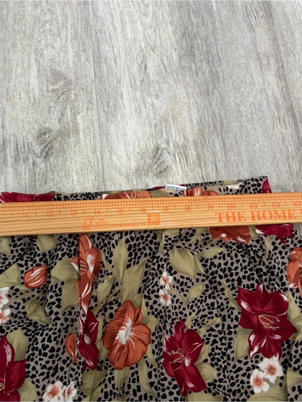 vintage Sag Harbor leopard floral maxi skirt Womens S pleated 90S Whimsy Boho
